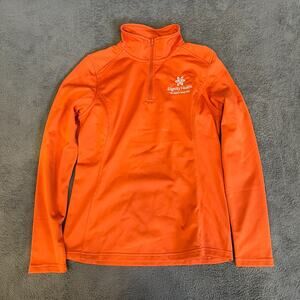 The North Face Orange Stand Collar Quarter Zip Pullover Jacket Women’s Size S